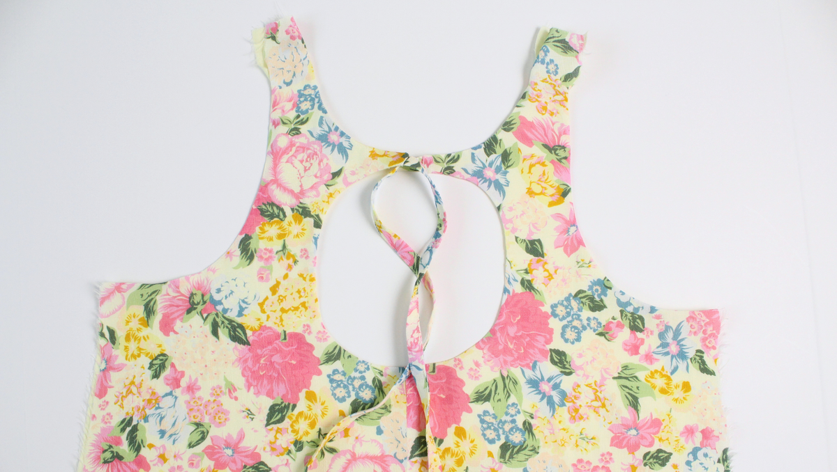 Noe Sew Along | Attach Ties and Sew Center Back Opening (Open Back View Only)
