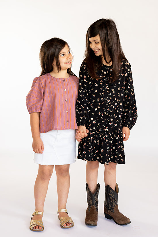 Chalk and Notch Mini Wren Blouse and Dress Pattern