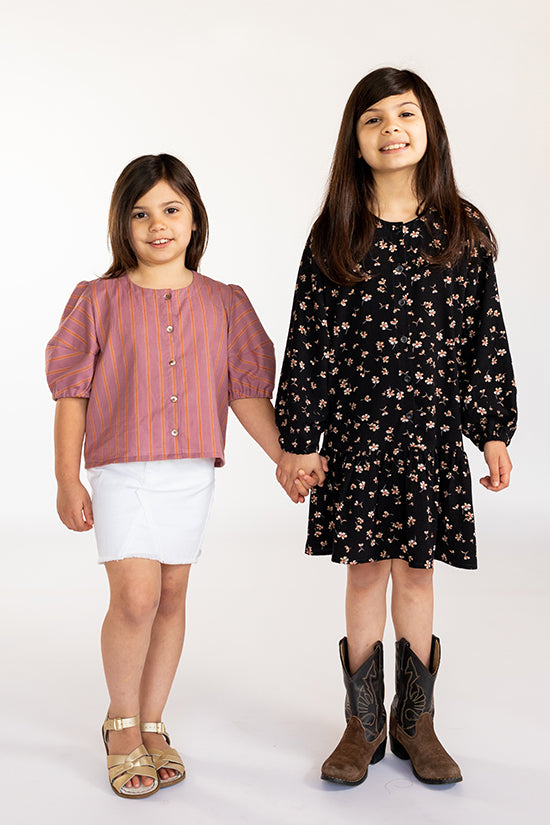 Chalk and Notch Mini Wren Blouse and Dress Pattern
