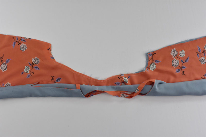 Victory Tank Bodice is shown rolled toward armhole.