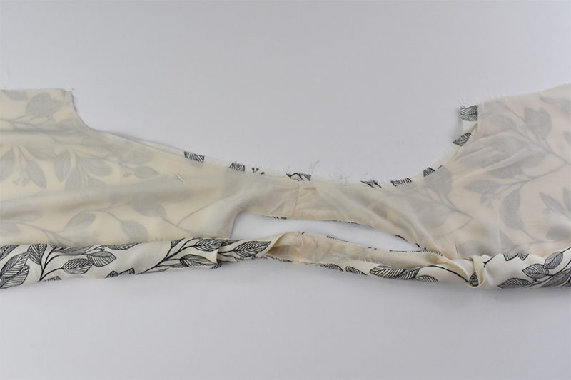 Victory Tank Bodice is shown rolled toward armhole.