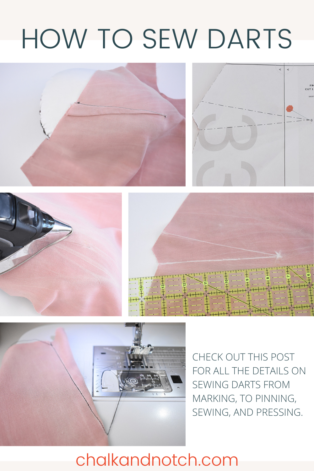 Sewing Tips | How to Sew Darts: A sewing tutorial featuring tips and tricks for marking, pinning, sewing and pressing darts in apparel sewing patterns.
