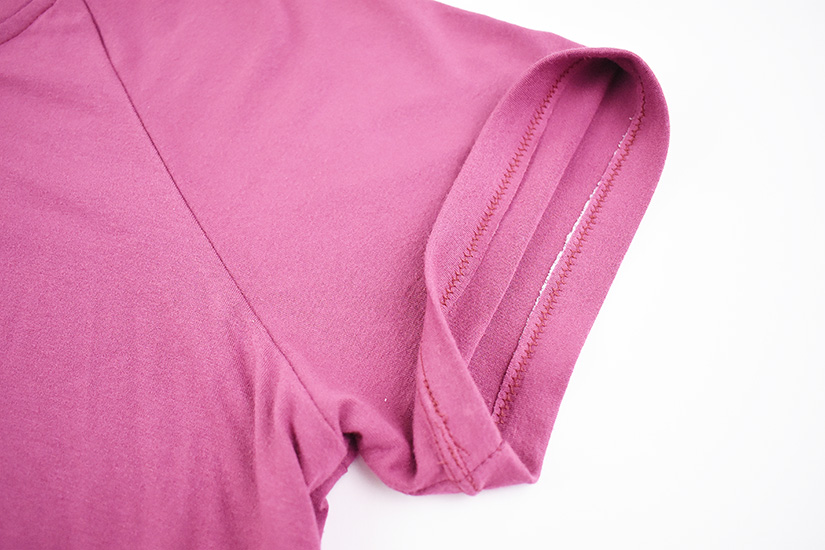 The inside of a sleeve hem is shown. 
