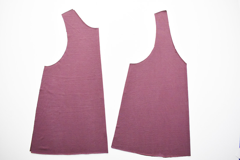 Two Pony Tank bodice pieces are shown on a white background. 