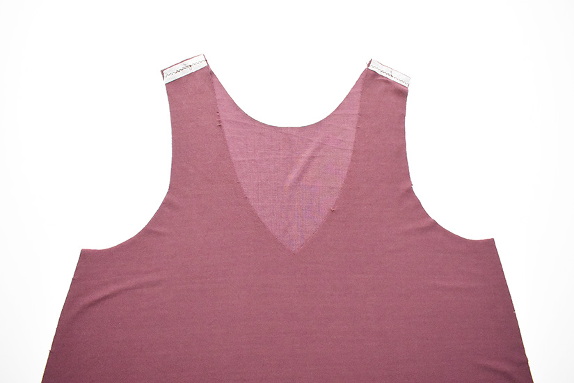 The Pony Tank bodice pieces are shown sewn at the shoulder seams. 
