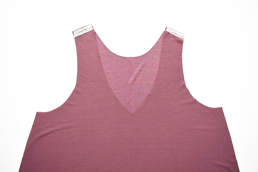 The Pony Tank bodice pieces are shown sewn at the shoulder seams.