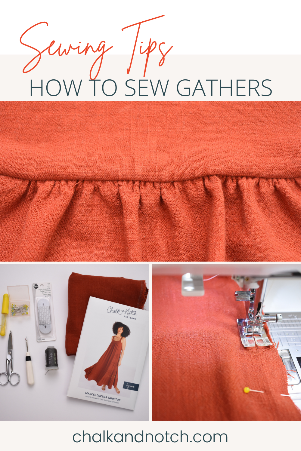 Sewing Tips | How to Sew Gathers: A sewing tutorial sharing three ways to sew gathers in your apparel sewing patterns.