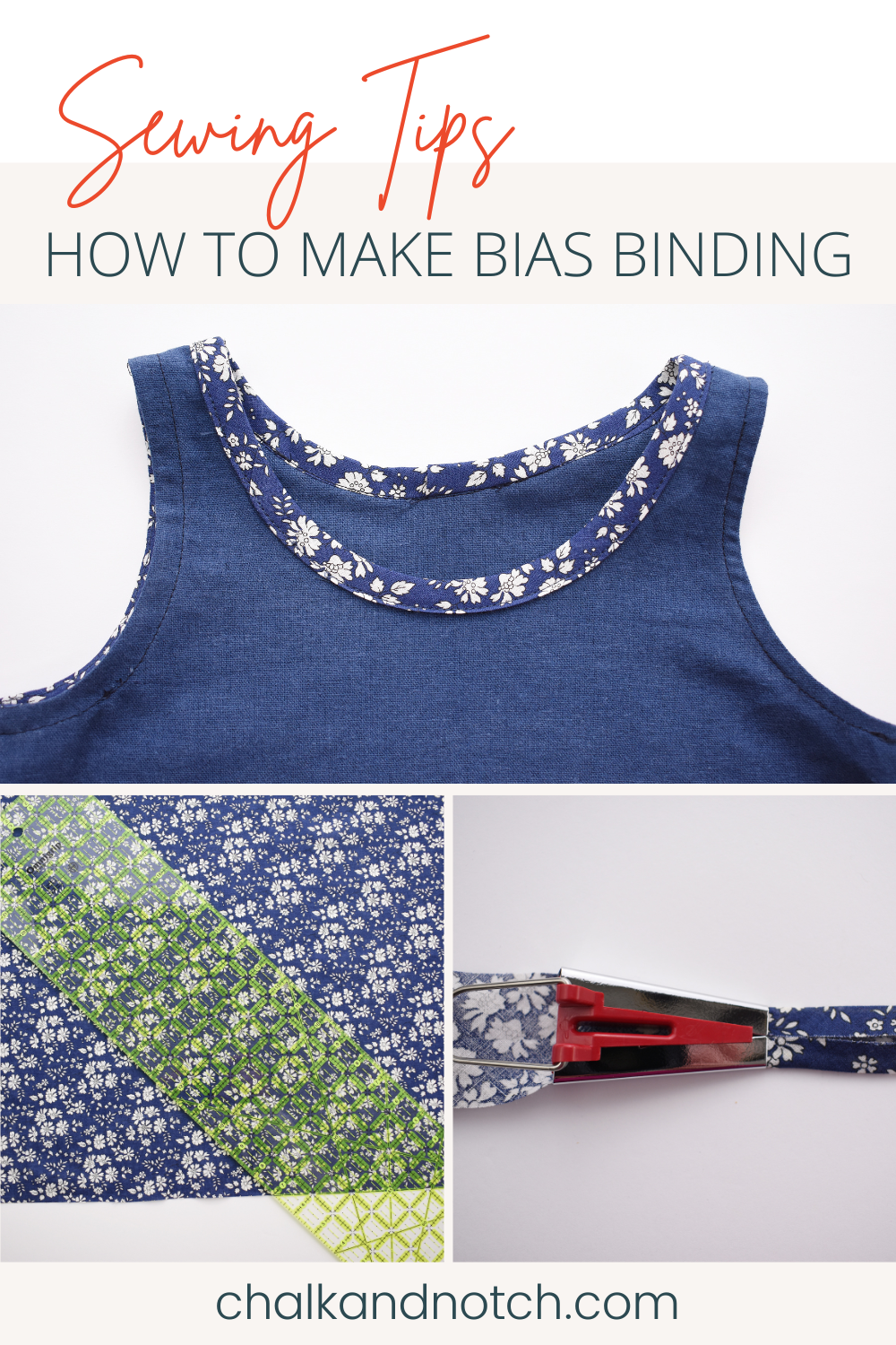 Sewing Tips | How to Sew and make bias tape: A sewing tutorial sharing how to cut, join, press and sew bias.
