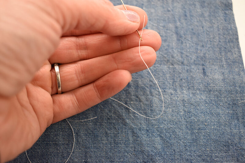 How to Thread Small Button Holes with Yarn - and No Needle!
