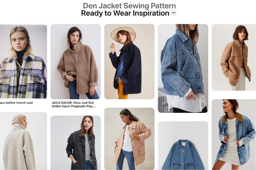A screenshot of Ready to Wear Inspiration for the Den Jacket Sewing Pattern